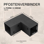 Paalconnector 70x70 mm