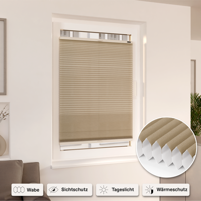 Plisségordijn met honingraatstructuur | Privacy en daglicht