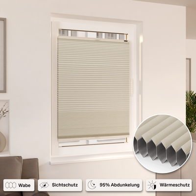 Plisségordijn met honingraatstructuur | Privacyscherm & verduisteringsgordijn