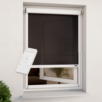 Gemotoriseerde bediening (achteraf in te bouwen voor bestaande rolgordijnen)